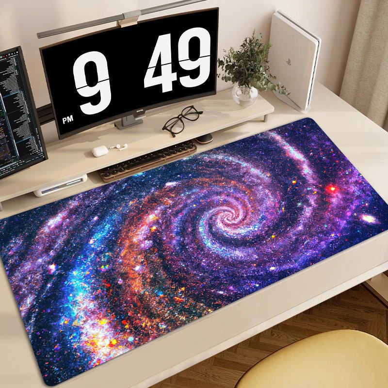 

Rubber Mousepad Large Gaming Mouse Mat Art Non-Slip Nebula Mouse Pad Gamer Locking Edge Computer Desk Mat Non-Slip Keyboard Pads