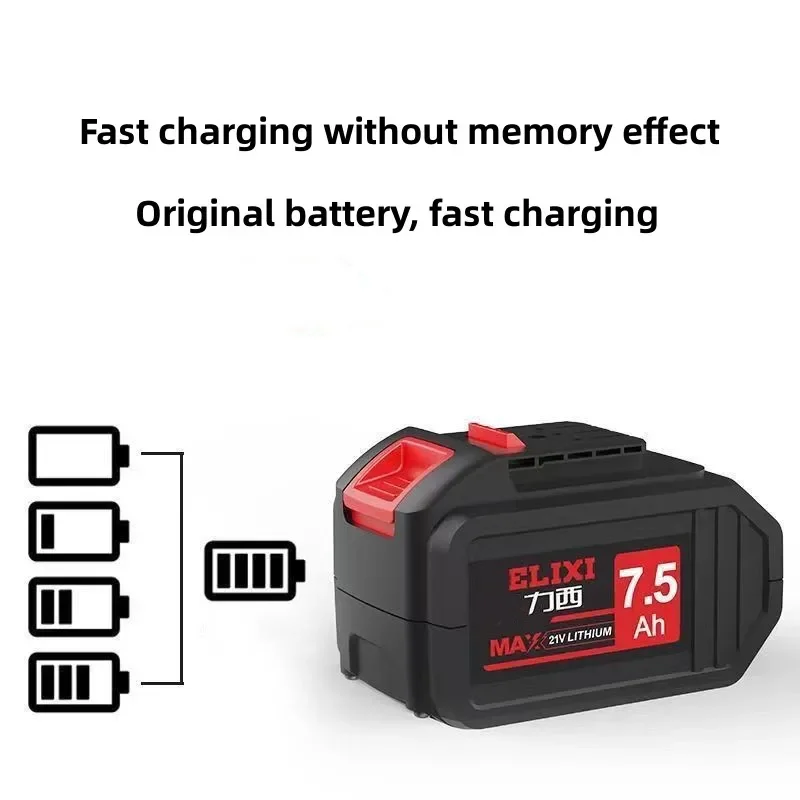 Original 2.5Ah 4Ah 7.5Ah สําหรับ DELIXI 21V แบตเตอรี่ไฟฟ้าค้อนไฟฟ้ามือเจาะเจาะเครื่องตัด