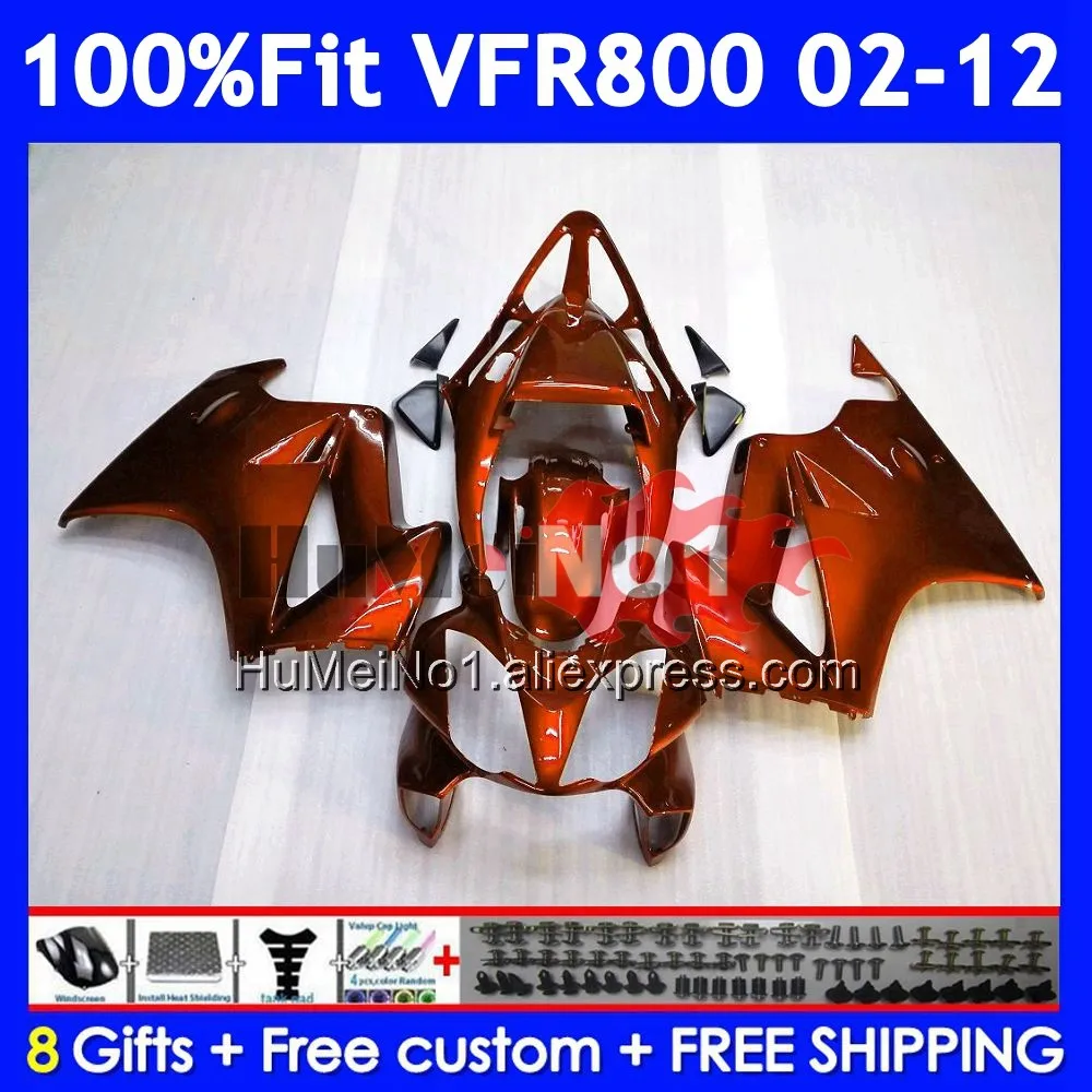 Interceptor For HONDA VFR800 VFR 800RR 800 RR Gloss Orange 02 03 04 05 06 07 53No.104 VFR800RR 2008 2009 2010 2011 2012 Fairings