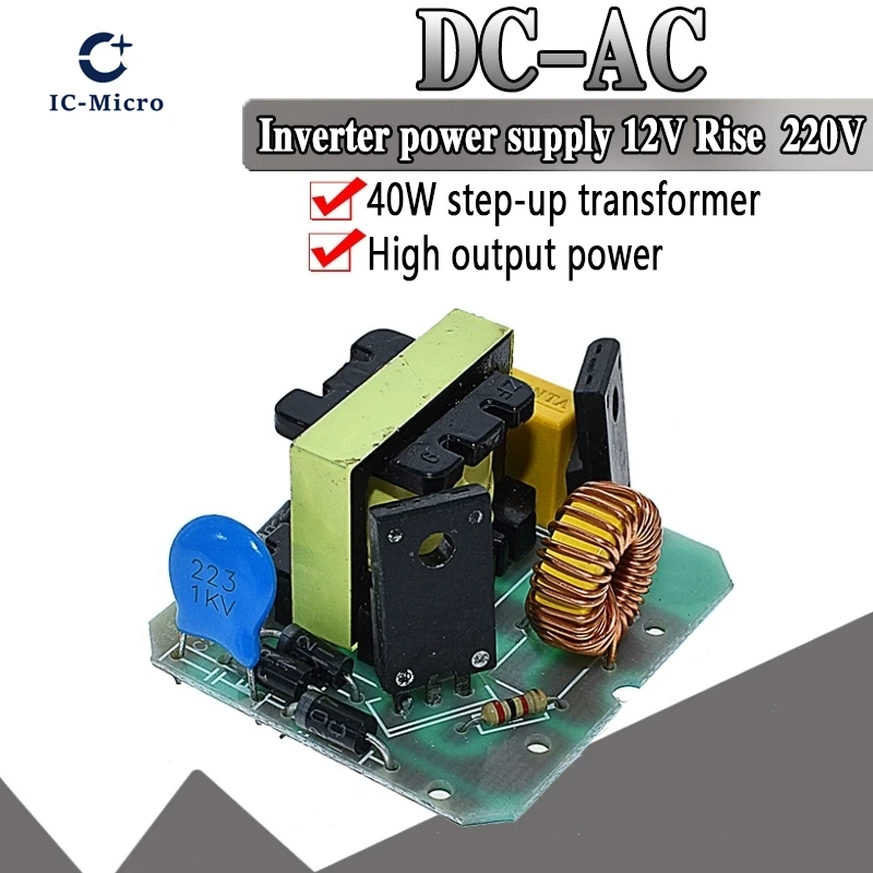 12V to 220V 35W Step UP Power Module DC-AC Boost Inverter Module Dual Channel Inverse Converter Booster Module Power Regulator