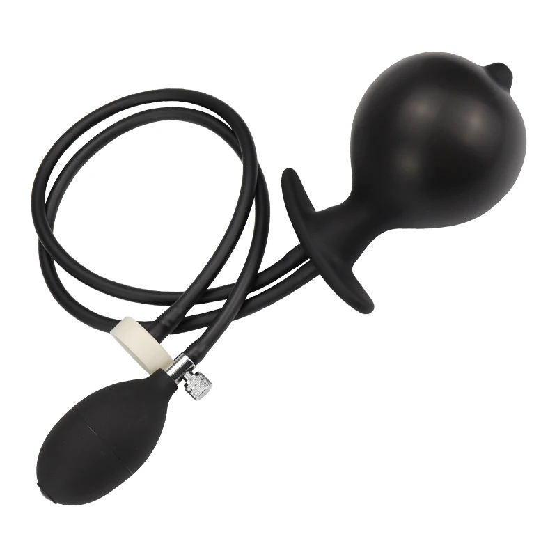 Bidé Inflável De Silicone, Portátil, Preto, Plugue Anal, Dilatador Inflável, Dildo, Buttplug, Expansor, Lavadora, Brinquedos Sexuais