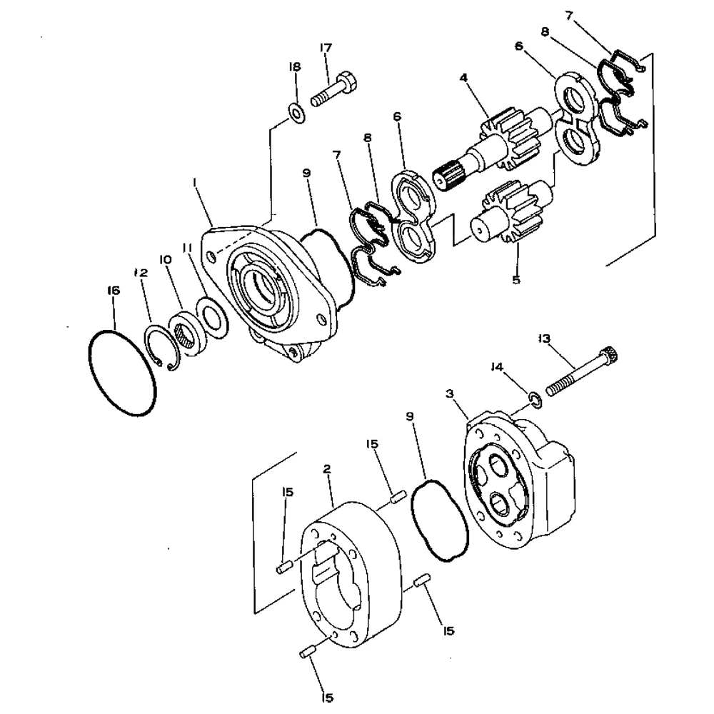 

Wheel Loader Hydraulic Pump Assembly 705-11-34100 Hydraulic Main Pump For Komatsu W90-3 Wheel Loader Gear Pump