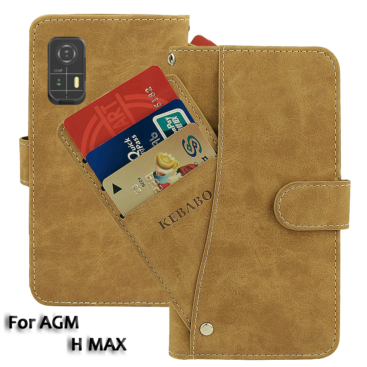 Vintage Leather Wallet AGM H MAX Case 6.56