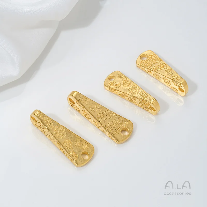 Sand Gold DIY Accessories Gold Store Same Small Gold Tuo Jiyan Triangular Cone Bracelet Hand-braided Rope Woven Jewelry Material