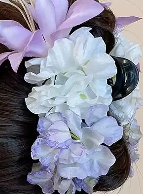 

Delightful Hair Accessories Gift; Fashionable Flowers Shark Clip Hair Claws for Women; Vacation Style