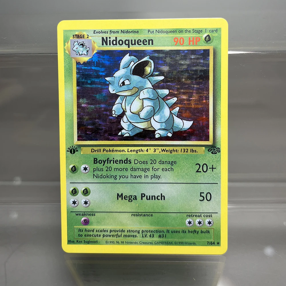 بطاقات احباط PKM 1st Edition Clefable Electrode Scythe Rare Holo 1996 PTCG بطاقات الوكيل PTCG بطاقات التداول لعب الاطفال