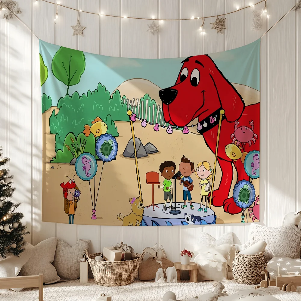 Cartoon C-Clifford the Big Red Dog flag For Living Room Home Dorm Decor Wall Outdoor Camping Party Banner Gifts - view 6