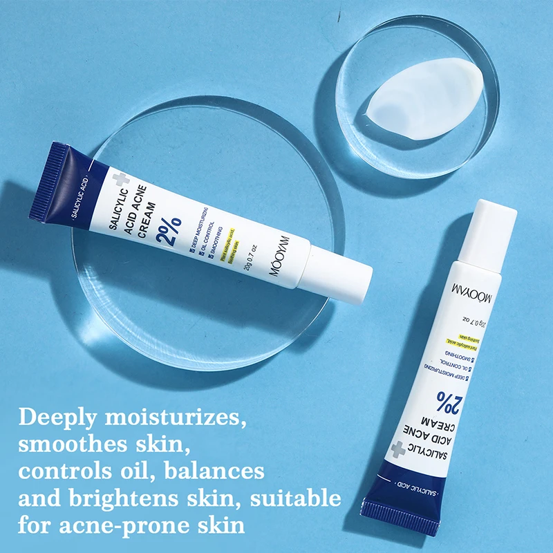 كريم إزالة حب الشباب بحمض الساليسيليك كريم إزالة حب الشباب يهدئ ويخفف علامات حب الشباب ويصلح كريم العناية بالبشرة بلطف #2