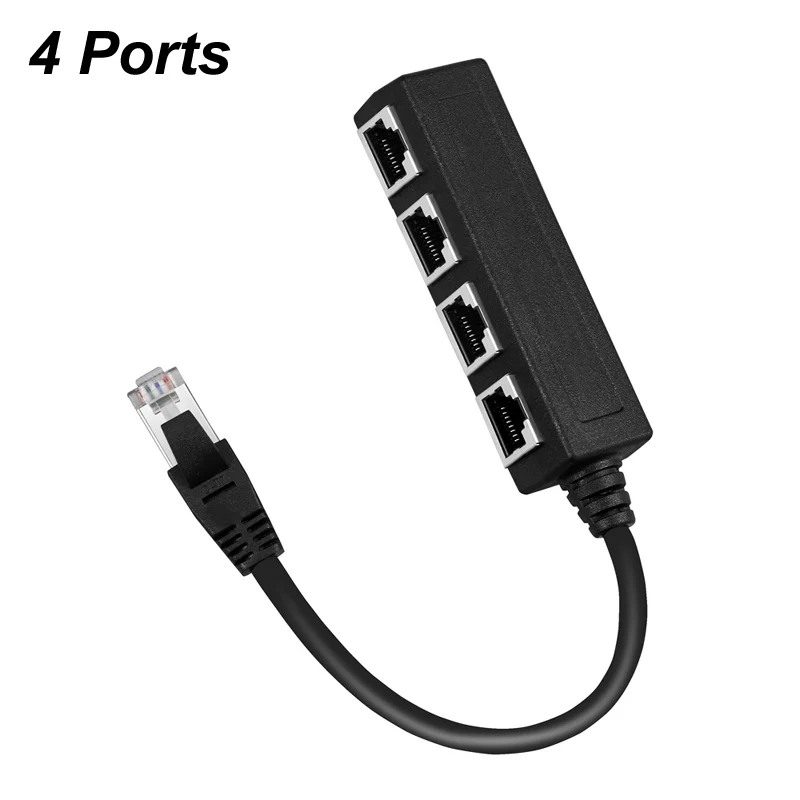 1/4 Ports 1000Mbs Gigabit Alloy Internet Tools RJ45 8P8C Coupler Plug Network LAN Cable Extender Ethernet Connector Adapter