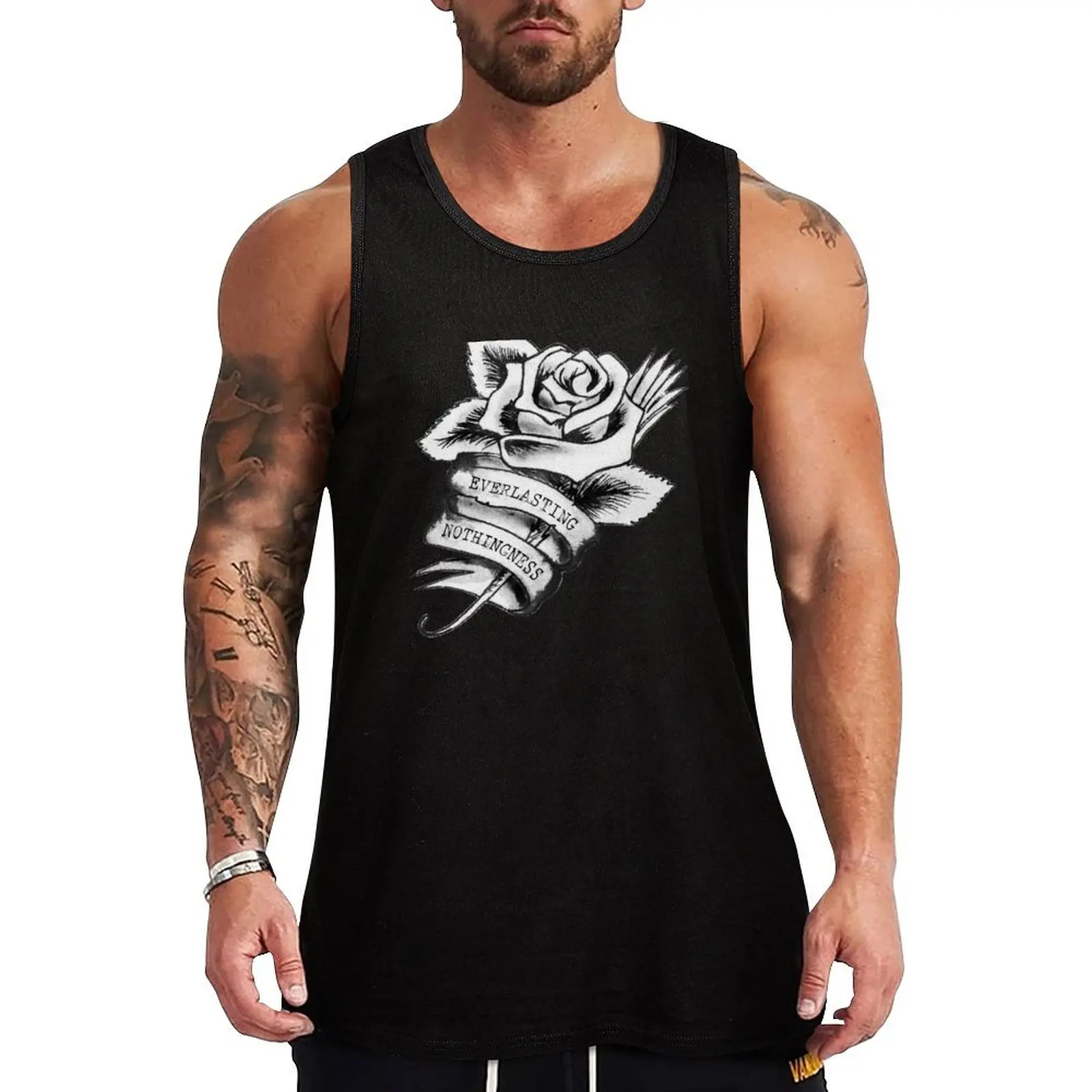 EVERLASTING NOTHINGNESS Tank Top Logo Free Print Tank Top Casual Graphic Sleeveless