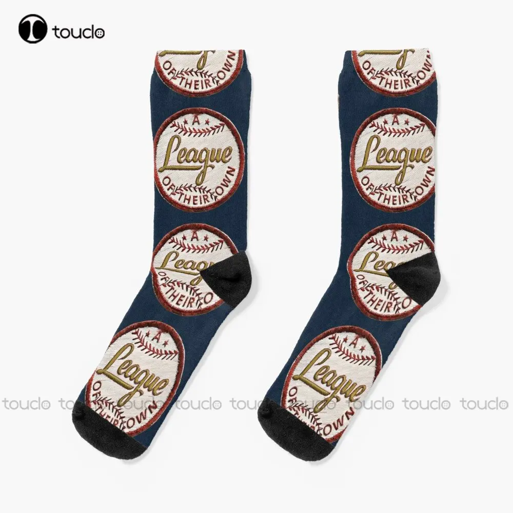 

A League Of Their Own Socks Navy Baseball Socks Personalized Custom Unisex Adult Teen Youth Socks Custom Gift Streetwear Funny