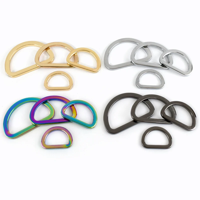 10/20Pcs Deepeel 16-38mm Bags Strap Metal D Ring Buckle Carabiner Hook Dog Collar Loop Hooks Leather Tape Connection Accessories