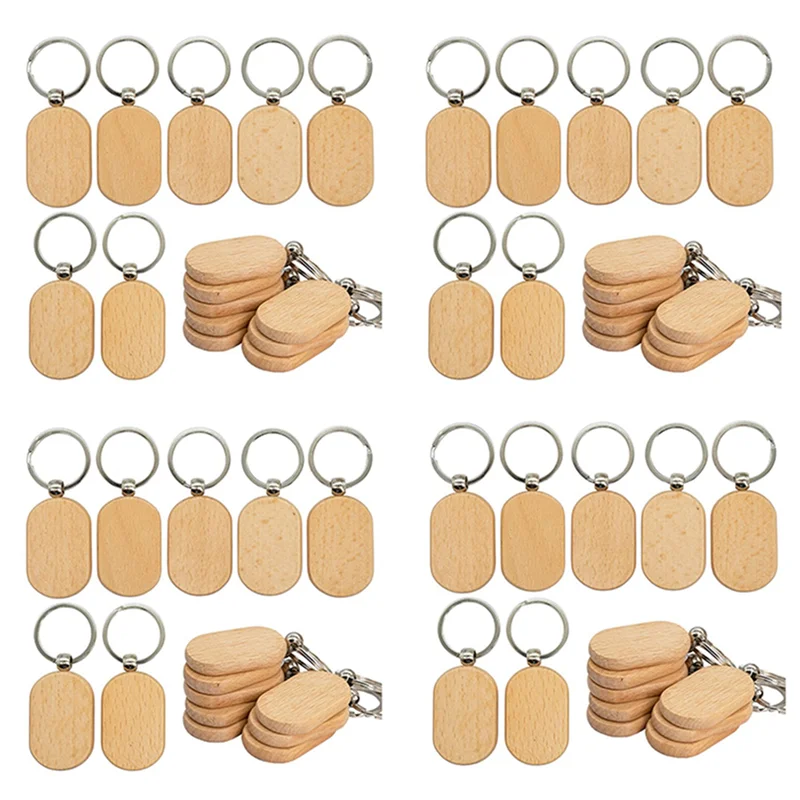 

Деревянные заготовки для ключей BAAJ, 80 штук, для самостоятельной гравировки