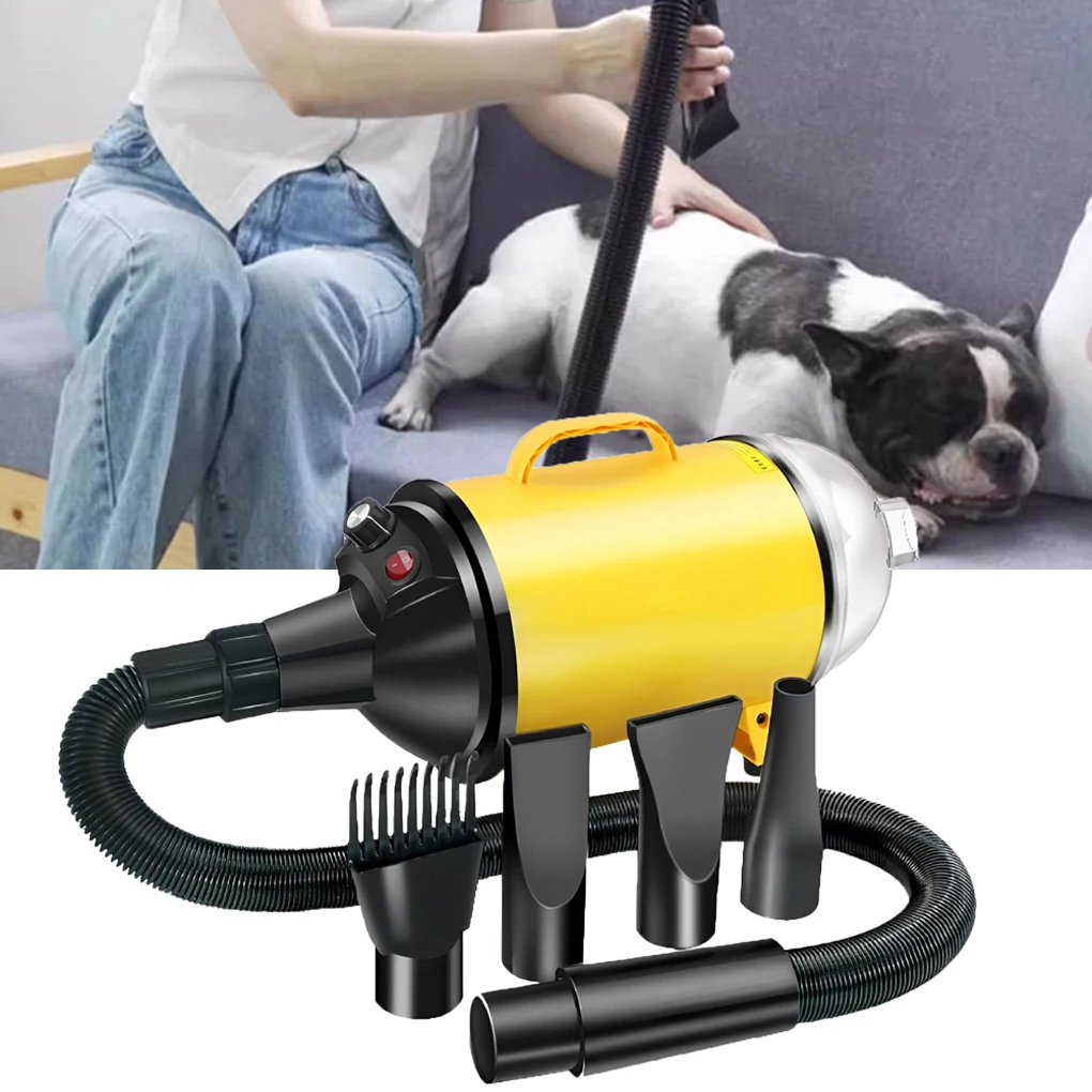 

Фен для собак, воздуходувка для ухода за домашними животными, холодный и теплый ветер Secador, быстрая бесшумная скорость, регулируемая температура, сушилка для домашних животных, сушильная машина