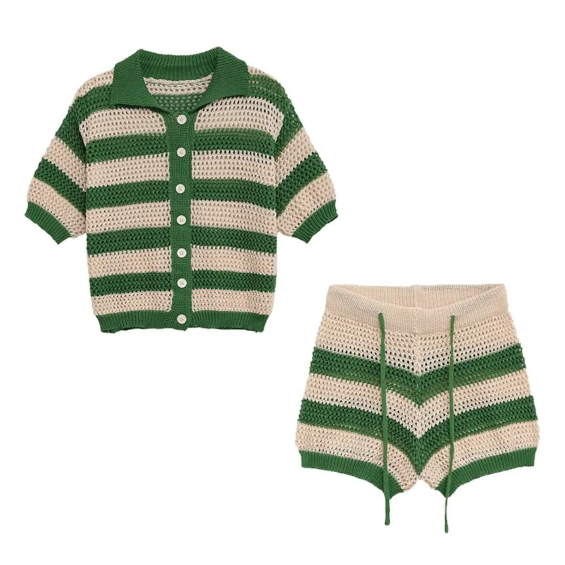 

TRAFZR 2 Piece Sets Woman Loose Fit Comfortable Size Mini Shorts Short Sleeve Women's Suit Holiday Outfits New Outfit Set