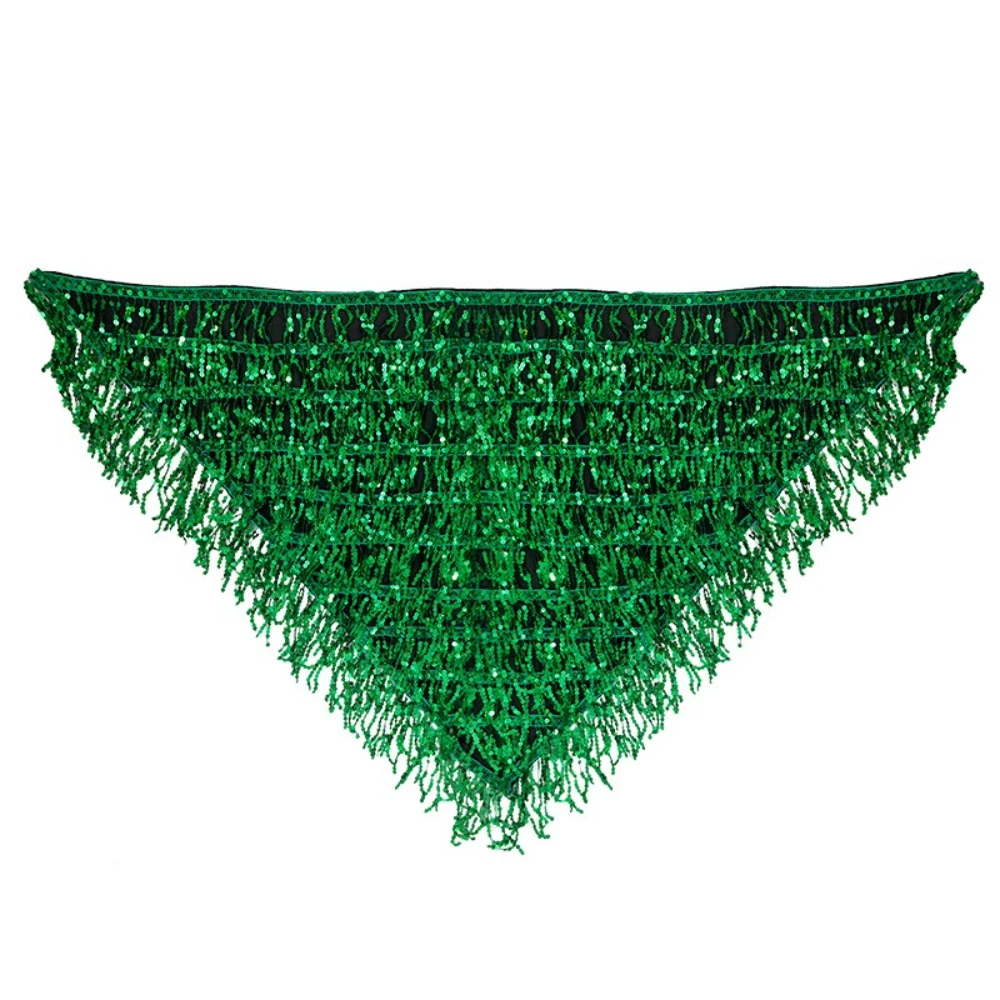 Ropa de práctica de danza del vientre con borlas de lentejuelas, bufanda de cadera para mujer, ropa de danza Oriental, cinturón, falda envolvente con flecos largos, bufanda de cadera para danza del vientre