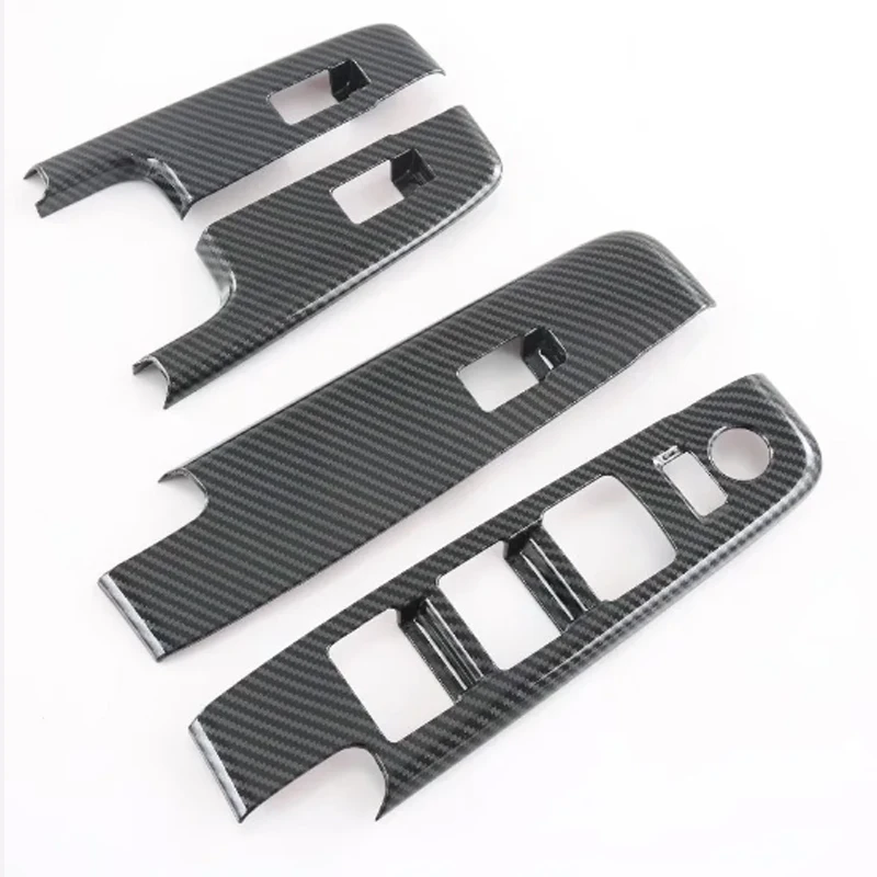 Car Accessories For Isuzu D-MAX Dmax D Max Carbon Fibre 2021 Chrome Window Rises Cover Glass Switch