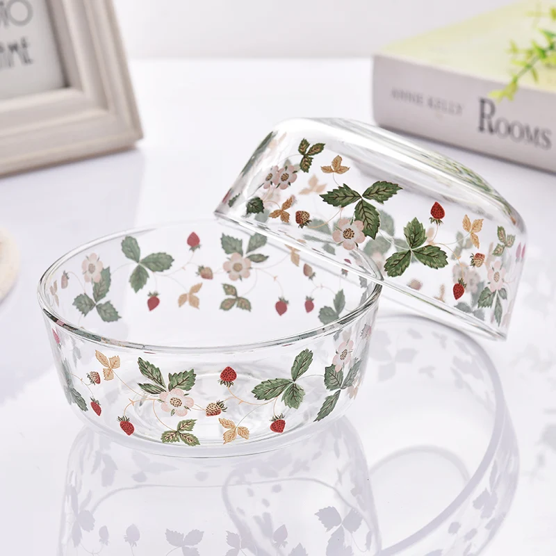 

High-Temperature Resistant Glass Bowl for Home Use Noodle Soup Salad Rice Breakfast Oats Korean Sle Dining Utensils