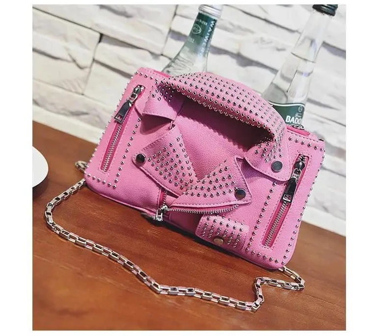 Designer Women Messenger Bags Mini Black Jacket Bag Handbags Pink Shoulder Bag Chain Crossbody Bags Sac A Main Femme De Marque