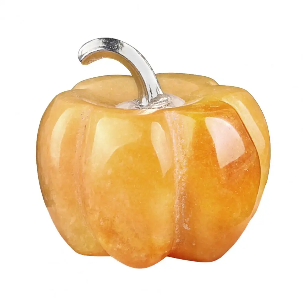 Small Hanging Decorations for Micro Landscapes Natural Carved Pumpkin Charm Mini Gemstone Pendant for Jewelry Diy for Home
