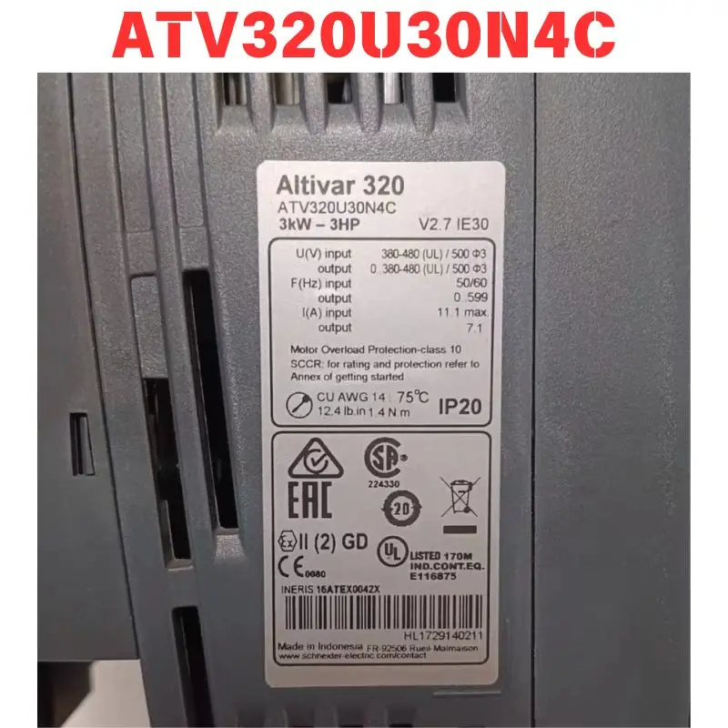 

Used ATV320U30N4C inverter Functional test OK Fast delivery
