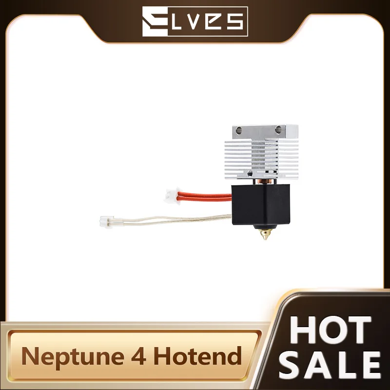 Elves   Neptune 4Pro Heated Block Heating Rod All Metal Hotend Fo Neptune 4 Thermistor Extruder Kit Fit NP4 3D Printer