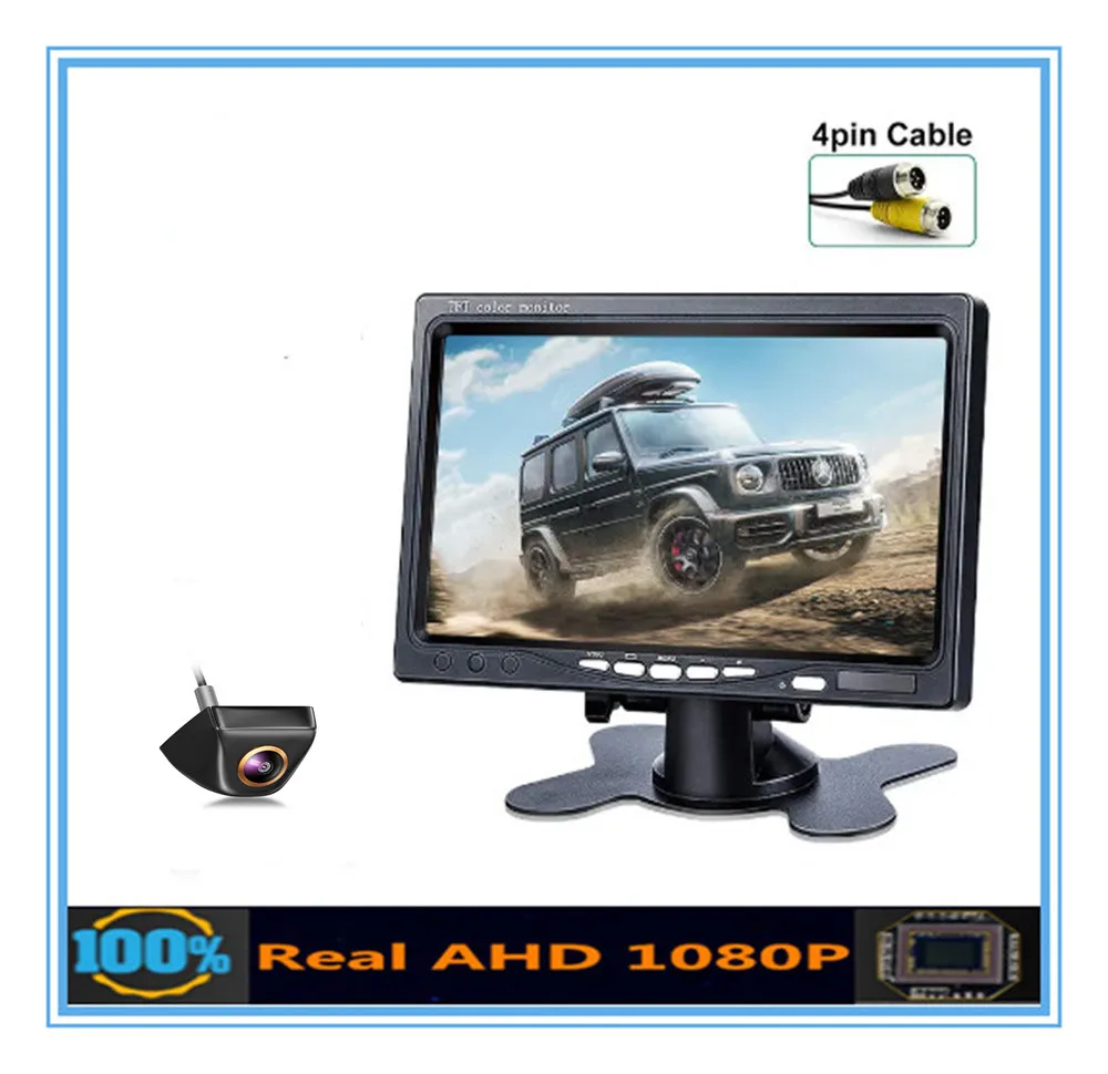 

IPS AHD 1080P HD 7Inch Screen Car Monitor With Starlight Night Vision AHD 1080P Car Rear View Vehicle Camera