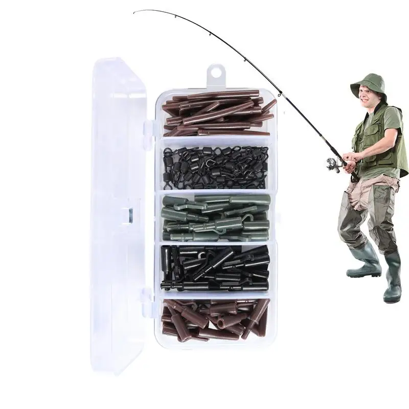 Fishing Tackle Kit Carp Fishing Accessory Set Wear-Resistant Wire Loop Protector Gear Accessories With Storage Box For Saltwate