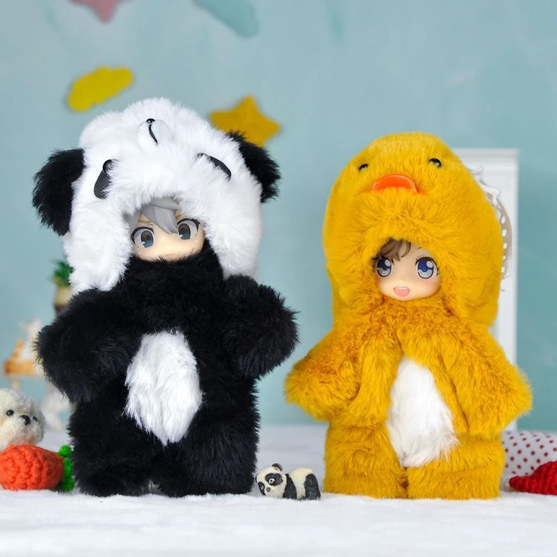 Ob11 Doll Little Yellow Duck Clothes Kawawii Animal Doll Panda Clothes For Molly Gsc Ymy P9 Body 1/12 Bjd Uf Doll