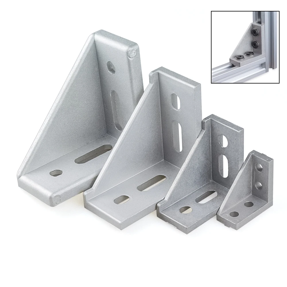 2040 3060 4080 4590 Cast Corner Fitting Angle L Connector Bracket Fastener for Aluminium Profile