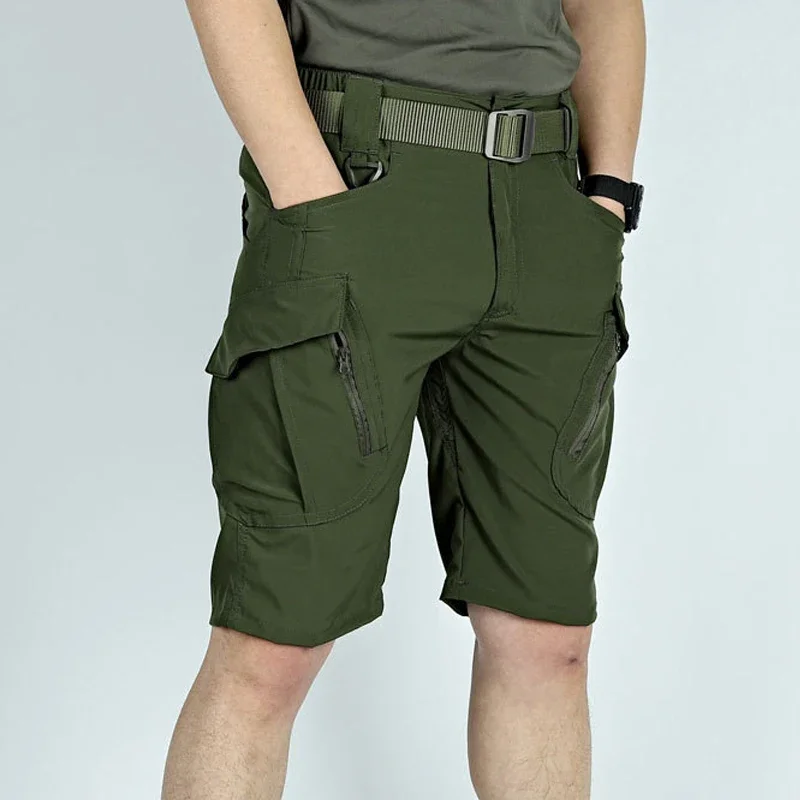 Summer Army Tactical Multi-pocket Cargo Shorts Pants Men's Outdoor Casual Breathable Quick-Drying Fifth Pants Loose Pants
