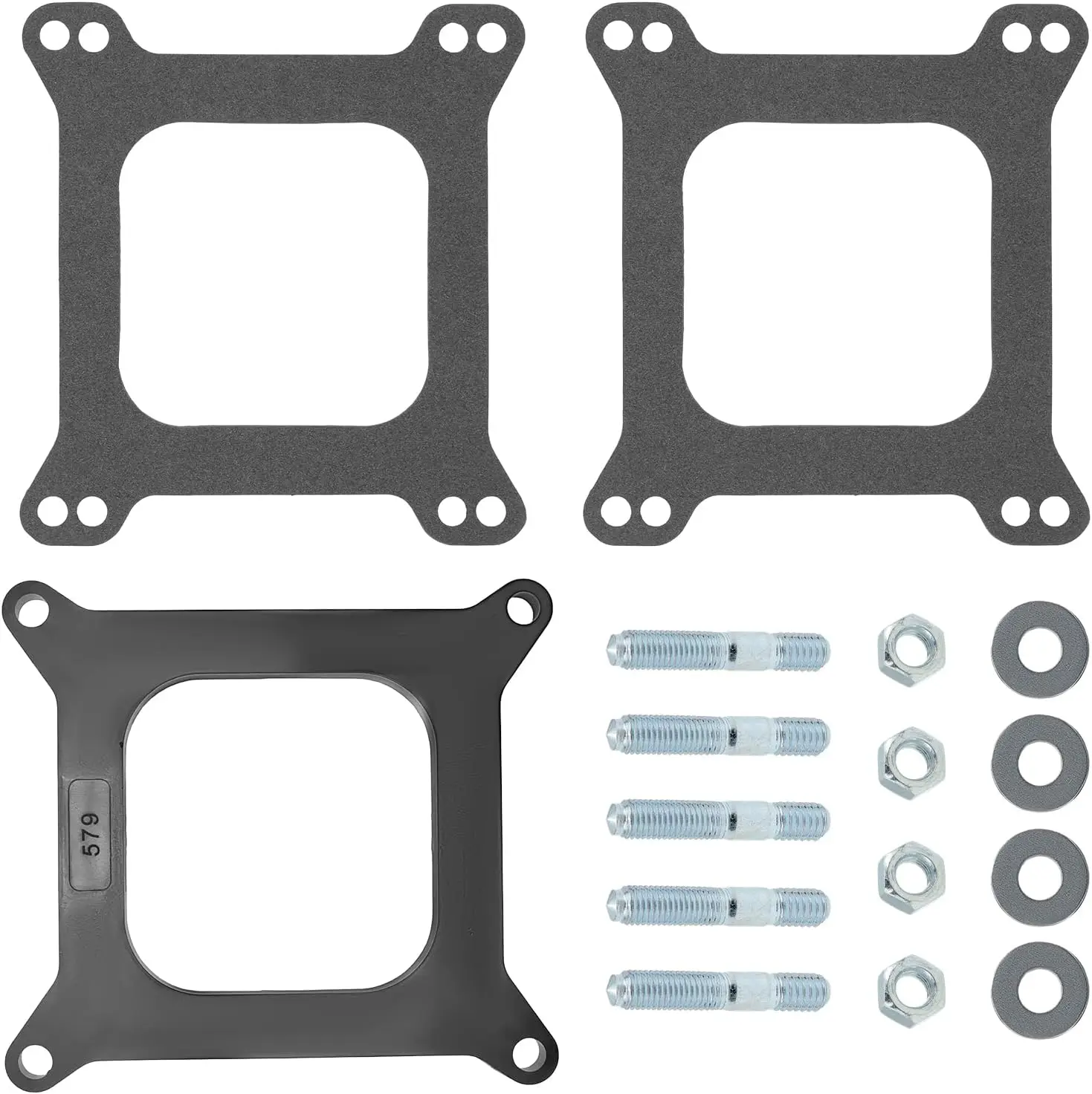 

Open Center Phenolic Carburetor Spacer 1/2" Fit for Holley AFB Edelbrock SBC BBC 4BBL BB SB for Chevy Ford 350 with Gasket Screw