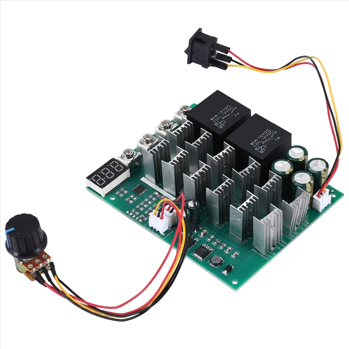 DT17 DC 10-55V 12V 24V 36V 48V 100A Motor Speed Controller PWM HHO Reverse Switch LED