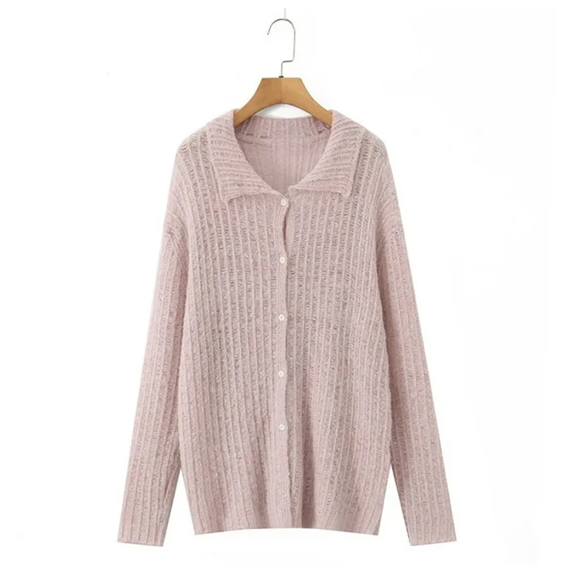 Trendix See Through Knit Sweater Cardigan For Women's Winter Sexy Hollow Out Long Sleeve Jacket Winter Basic Knitted Cardigans 6