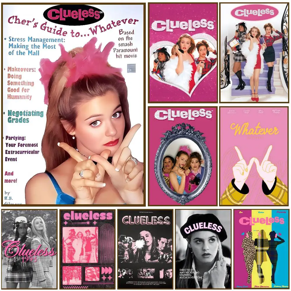 Clueless Movie 90s Teen Poster Self-adhesive Advanced Aesthetic Printing Paper Wall Art for Living Room Home Decor