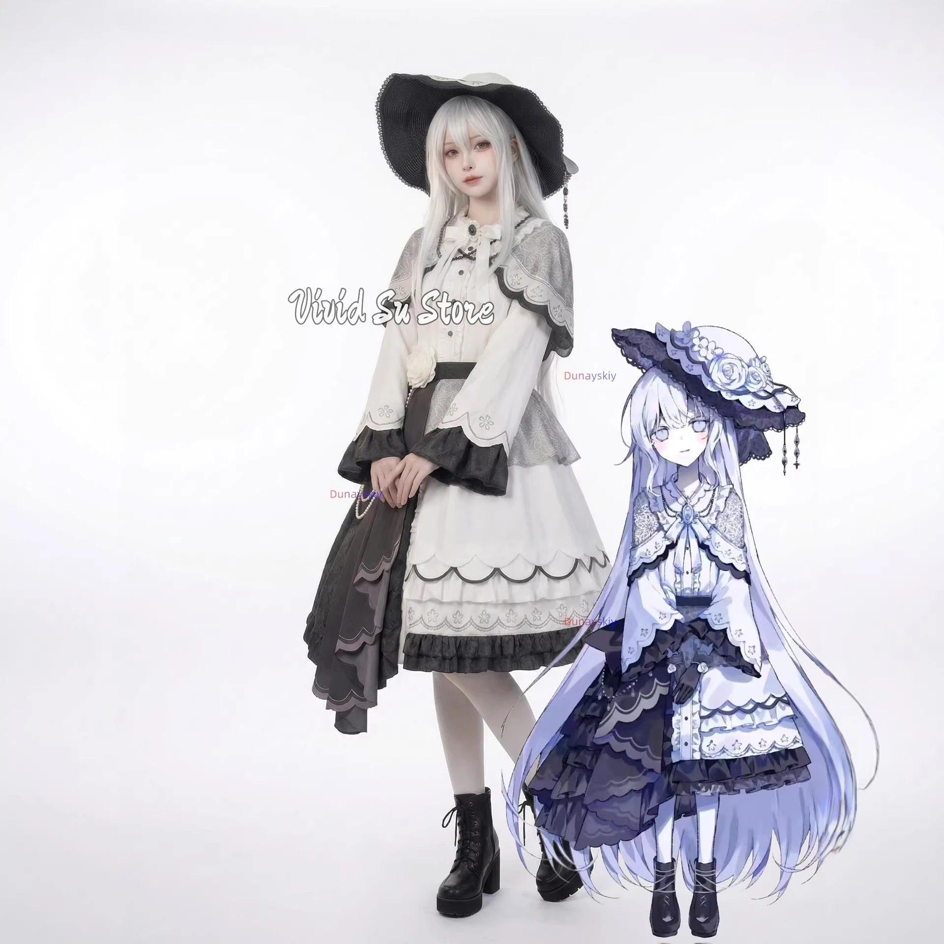 

Mahou Shoujo No Majo Shimpan Tsukiyoshi Yuki Cosplay 코스프레 Gothic Lolita Dress With Hat Halloween Anime Outfit 2026 New Skin