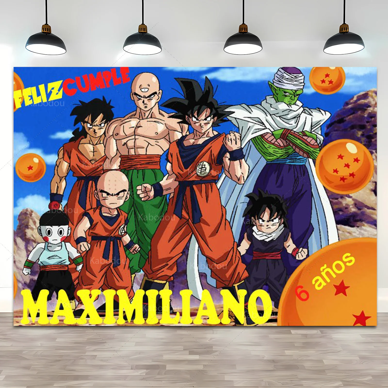 Dragon Ball Goku Party Backdrop Boy Children Happy Birthday Background Bedroom Pendant Super Saiyan Photo   Studio Banner Poster