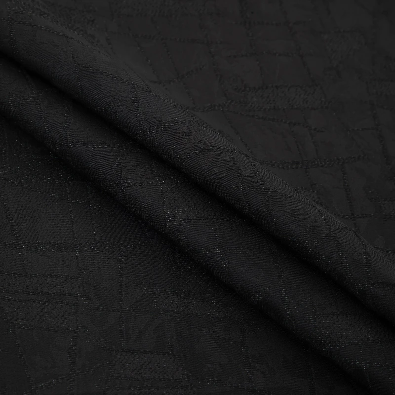 

Designer Jacquard Fabric Irregular Black Texture Chinese Style Hanfu Clothing Cheongsam Decoration Handmade DIY Craft Material