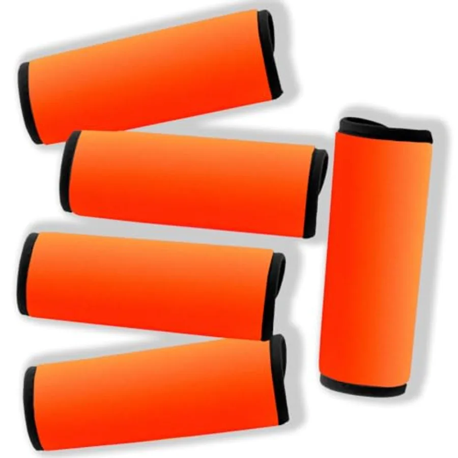 Neoprene Luggage Handle Wrap 5pcs Pack Neon Luggage Tags/Identifiers Bright Luggage Markers Airport Travel Accessories for Lugg