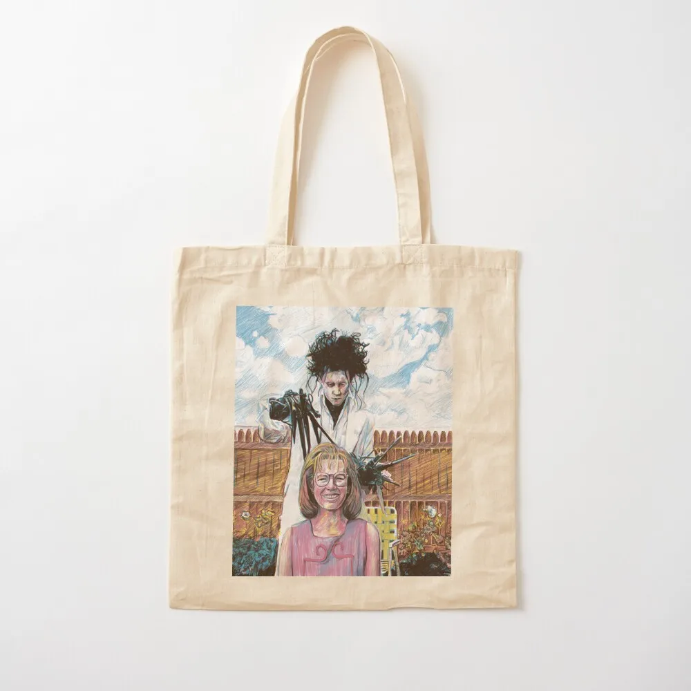 

Edward Scissorhands Tote Bag Custom bag reusable grocery bags Woman shopper bag Handbags women Canvas Tote