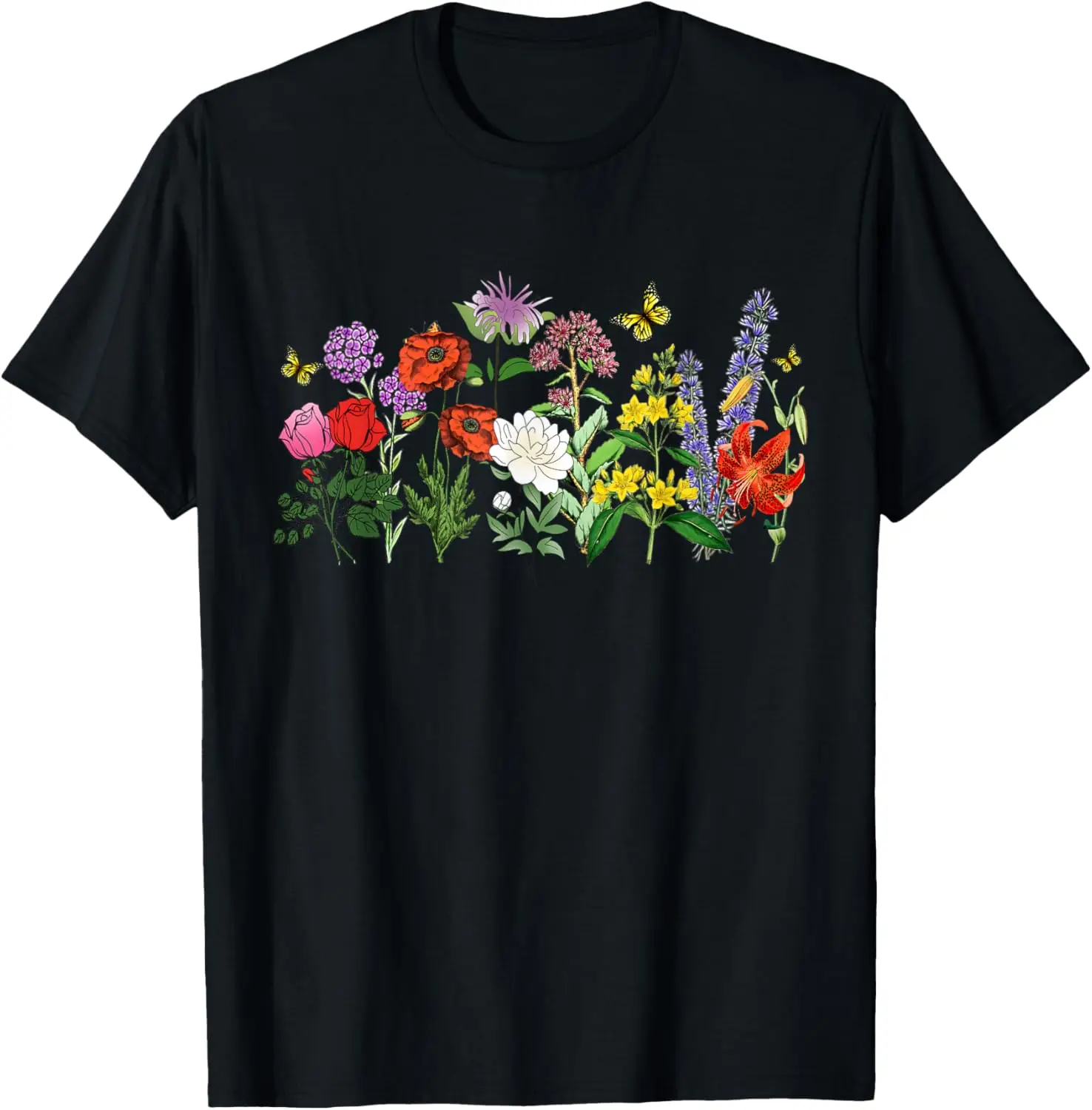 

Women Wildflower Summer Flowers Blooming Floral Graphic T-Shirt