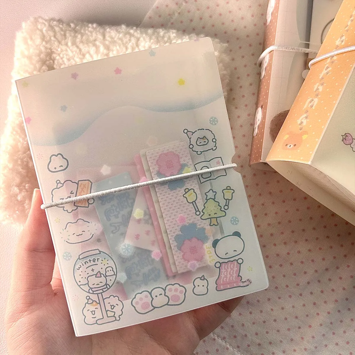 Cute M5 Organizer Album Stickers Notes Idol Cards Photos Name Card Holder Minimalist Style