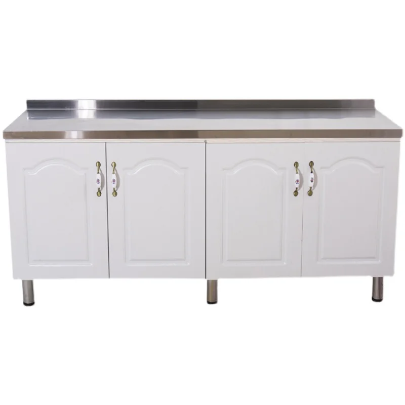 

Simple stainless steel kitchen cabinets integrated lockers for rental housing multi-functional household stove