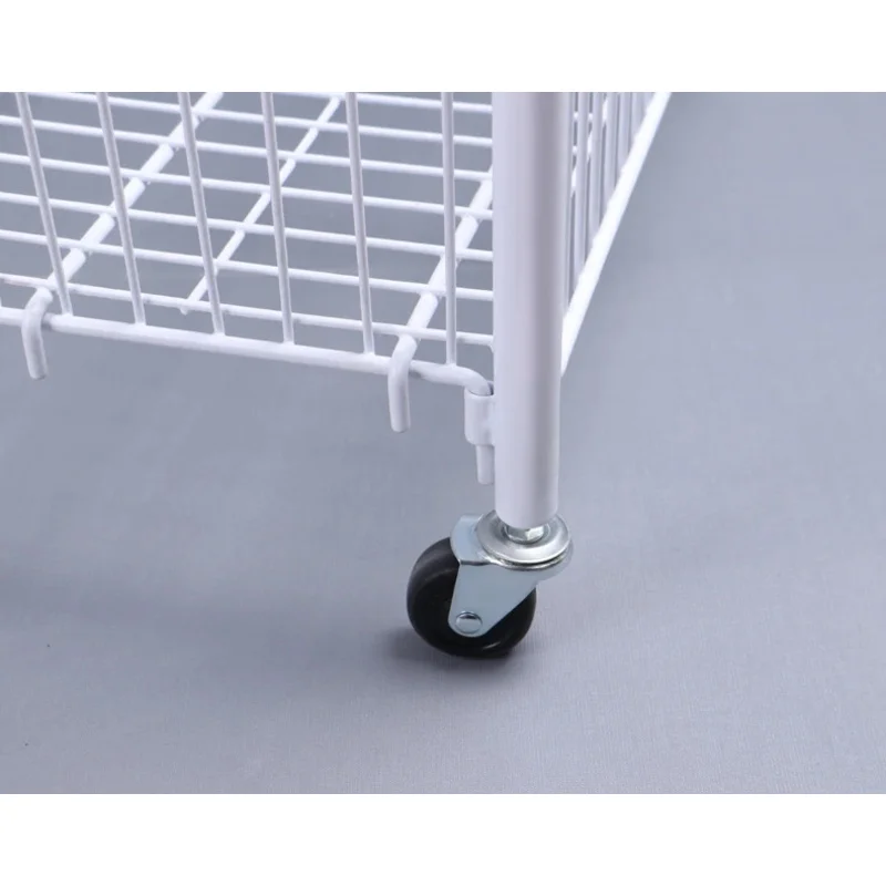 custom.Custom Promotional Bin with Wheels Display Organization Retail Use Metal Storage Basket