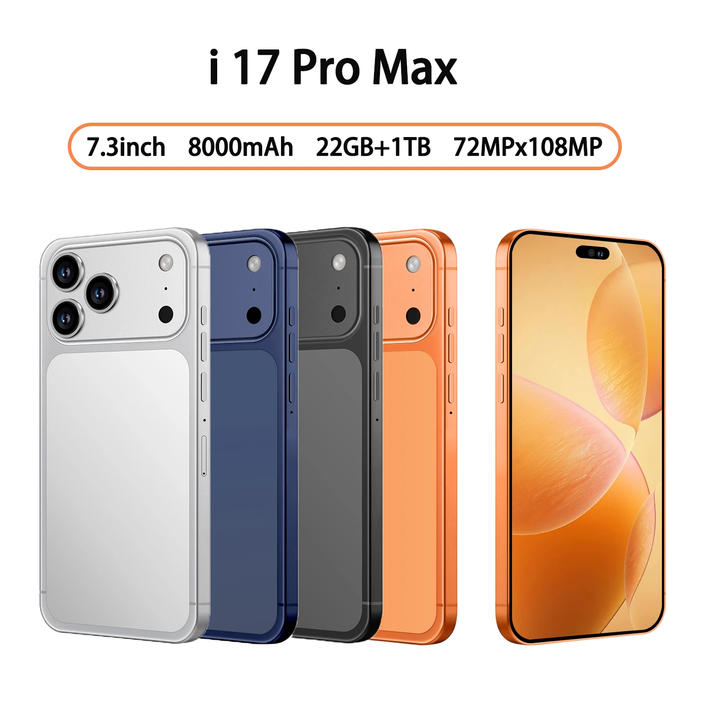 

HOT Screen Protector For SMS i17 Pro Max 22GB+2TB Global Edition 108MP x 72MP Original Smart 7.3''HD 8000mAh Battery Android 5G