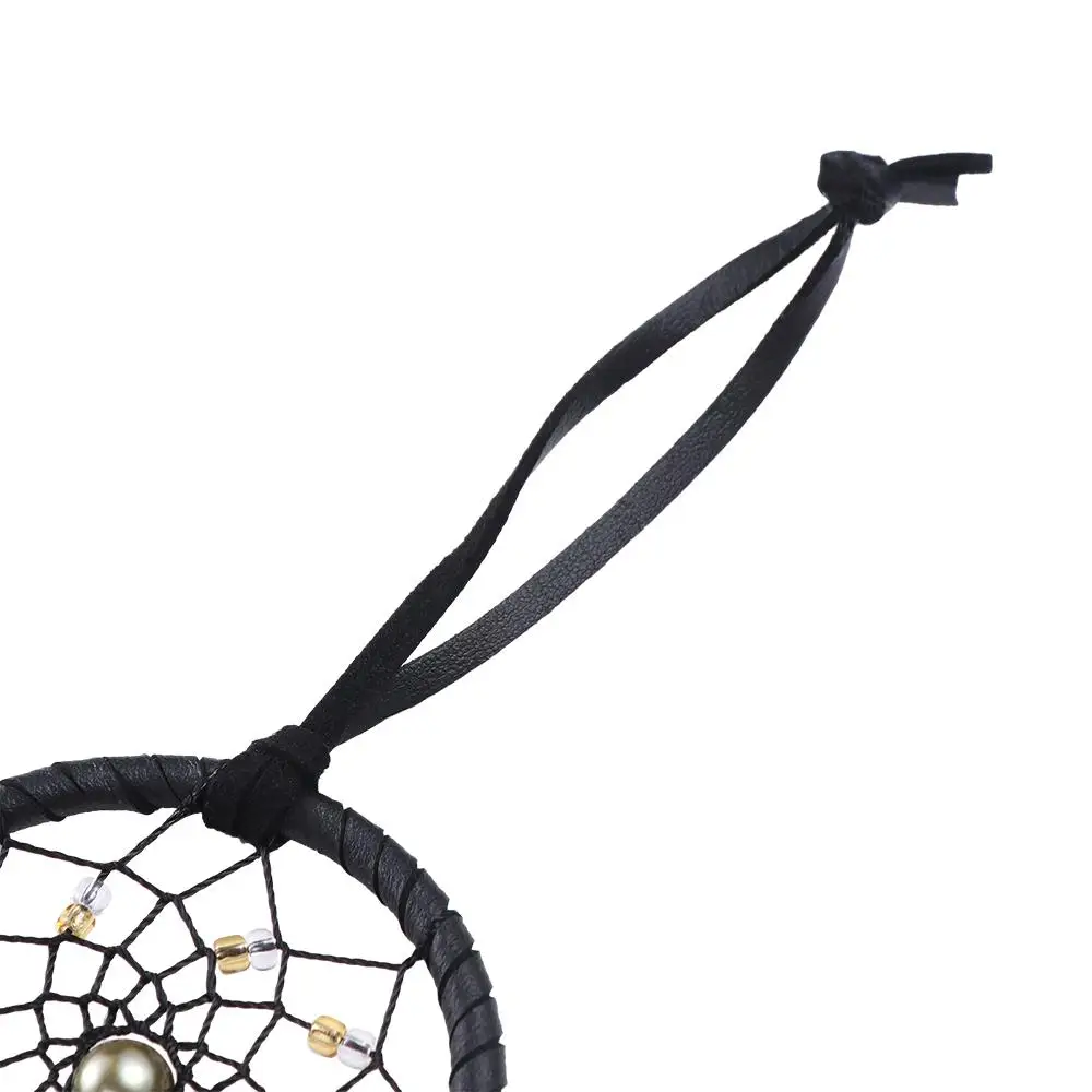 Retro Beautiful Colorful Peacock Feather Hand-woven Outdoor Decor Dreamcatcher Car Hanging Pendant Wind Chime Ornament