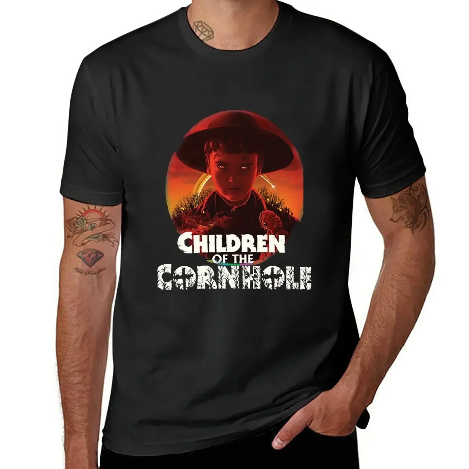 Children Of The Corn Halloween Cornhole The Kids' Spooky Horror Movie Is Ghostly Creepy The Cornfield T-Shirt heavyweight Round