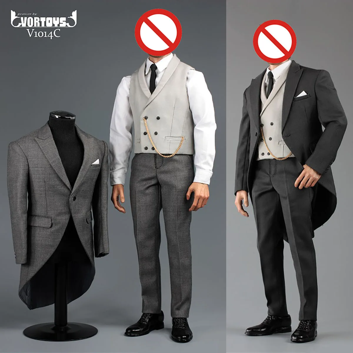 VORTOYS V1014 1/6 British Gentleman Suit Royal Wedding Tuxedo Clothes Model Fit 12'' Narrow Shoulder Male Soldier Action Figure