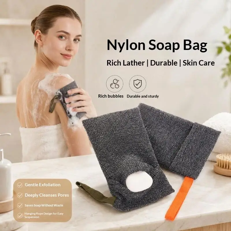 Multi-use Exfoliating Soap Saver Pouch Practical Soap Pocket Body Scrubber for Shower Foot Hand Body Exfoliation