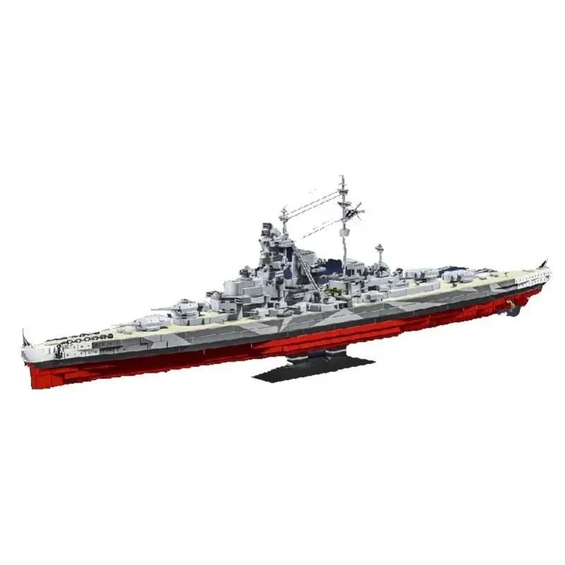 Klemmbausteine 2738-teiliger Tirpitz U-Boot Schlachtschiff Baukasten Militärisches Modulares Montage-Schiffsmodell Bausteine Set Heimdekoration Kreatives Spielzeug Geschenke für Erwachsene